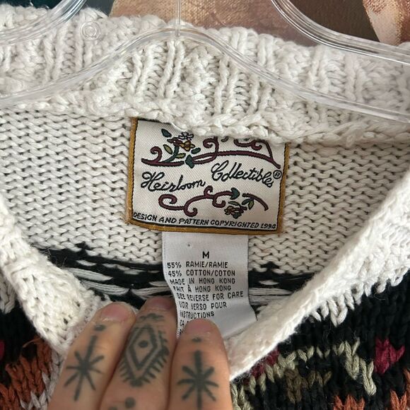 Heirloom Collectables colourful Knit Women's Sweater Size M - Picture 7 of 16